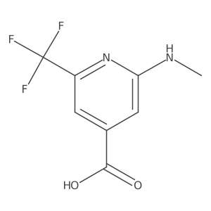2-(Methylamino)-6-(trifluoromethyl)pyridine-4-carboxylic acid结构式