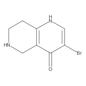 3-Bromo-5,6,7,8-tetrahydro-1,6-naphthyridin-4-ol结构式