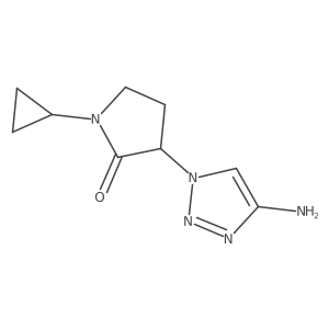 3-(4-amino-1H-1,2,3-triazol-1-yl)-1-cyclopropylpyrrolidin-2-one结构式