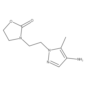 3-[2-(4-amino-5-methyl-1H-pyrazol-1-yl)ethyl]-1,3-oxazolidin-2-one Structure