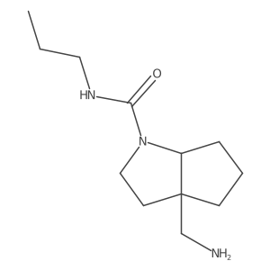 rac-(3aR,6aR)-3a-(aminomethyl)-N-propyl-octahydrocyclopenta[b]pyrrole-1-carboxamide Structure