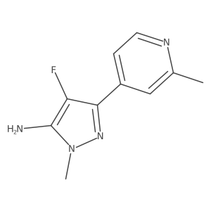 4-fluoro-1-methyl-3-(2-methylpyridin-4-yl)-1H-pyrazol-5-amine Structure