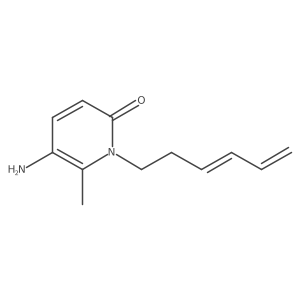 5-Amino-1-(hexa-3,5-dien-1-yl)-6-methyl-1,2-dihydropyridin-2-one结构式