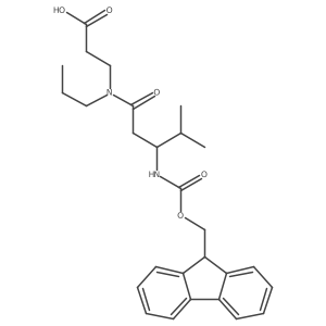 3-[(3R)-3-({[(9H-fluoren-9-yl)methoxy]carbonyl}amino)-4-methyl-N-propylpentanamido]propanoic acid Structure