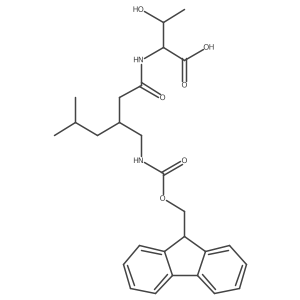 (2S,3R)-2-[(3S)-3-[({[(9H-fluoren-9-yl)methoxy]carbonyl}amino)methyl]-5-methylhexanamido]-3-hydroxybutanoic acid结构式