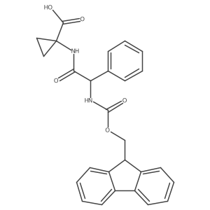 1-[(2R)-2-({[(9H-fluoren-9-yl)methoxy]carbonyl}amino)-2-phenylacetamido]cyclopropane-1-carboxylic acid Structure