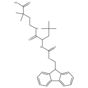 4-[2-({[(9H-fluoren-9-yl)methoxy]carbonyl}amino)-4,4-dimethylpentanamido]-2,2-dimethylbutanoic acid Structure