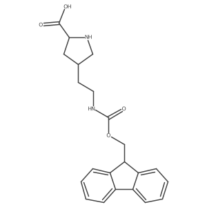 4-[2-({[(9H-fluoren-9-yl)methoxy]carbonyl}amino)ethyl]pyrrolidine-2-carboxylic acid结构式