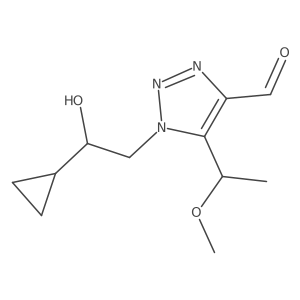 1-(2-cyclopropyl-2-hydroxyethyl)-5-(1-methoxyethyl)-1H-1,2,3-triazole-4-carbaldehyde Structure