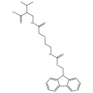 2-[(2-{[2-({[(9H-fluoren-9-yl)methoxy]carbonyl}amino)ethyl]sulfanyl}acetamido)methyl]-3-methylbutanoic acid Structure