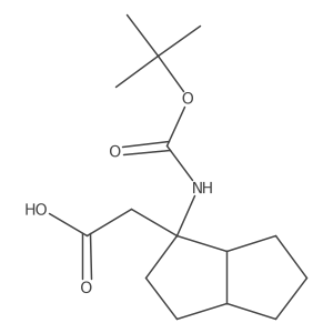 2-(1-{[(Tert-butoxy)carbonyl]amino}-octahydropentalen-1-yl)acetic acid结构式