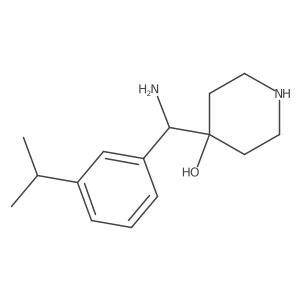 4-{Amino[3-(propan-2-yl)phenyl]methyl}piperidin-4-ol Structure