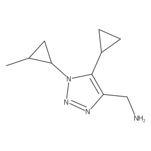 [5-cyclopropyl-1-(2-methylcyclopropyl)-1H-1,2,3-triazol-4-yl]methanamine Structure