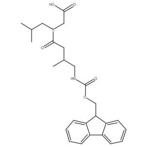 2-[4-({[(9H-fluoren-9-yl)methoxy]carbonyl}amino)-3-methyl-N-(2-methylpropyl)butanamido]acetic acid结构式