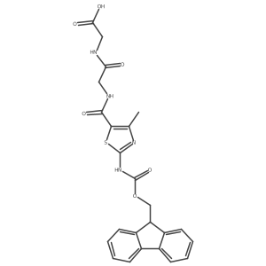 2-(2-{[2-({[(9H-fluoren-9-yl)methoxy]carbonyl}amino)-4-methyl-1,3-thiazol-5-yl]formamido}acetamido)acetic acid结构式
