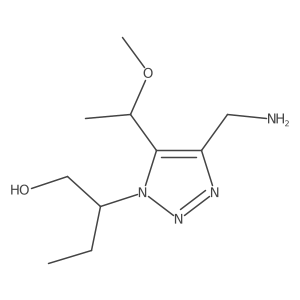2-[4-(aminomethyl)-5-(1-methoxyethyl)-1H-1,2,3-triazol-1-yl]butan-1-ol结构式