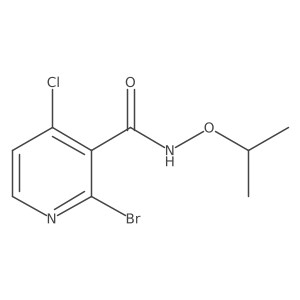 2-Bromo-4-chloro-n-(propan-2-yloxy)pyridine-3-carboxamide Structure