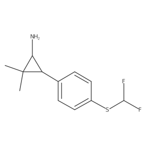 rac-(1R,3S)-3-{4-[(difluoromethyl)sulfanyl]phenyl}-2,2-dimethylcyclopropan-1-amine Structure