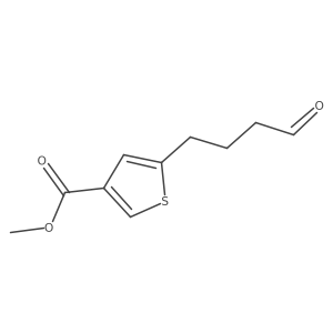 Methyl 5-(4-oxobutyl)thiophene-3-carboxylate结构式