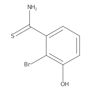 2-Bromo-3-hydroxybenzene-1-carbothioamide结构式