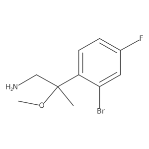 2-(2-Bromo-4-fluorophenyl)-2-methoxypropan-1-amine结构式