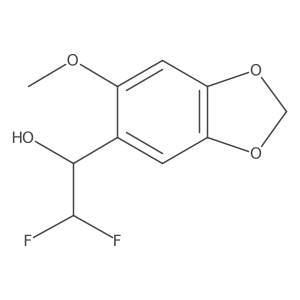 2,2-Difluoro-1-(6-methoxy-1,3-dioxaindan-5-yl)ethan-1-ol Structure