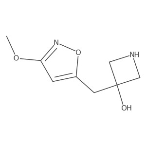 3-[(3-Methoxy-1,2-oxazol-5-yl)methyl]azetidin-3-ol Structure
