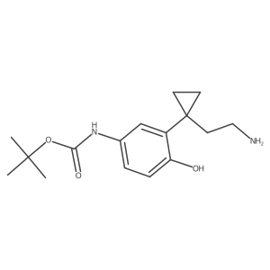 tert-butyl N-{3-[1-(2-aminoethyl)cyclopropyl]-4-hydroxyphenyl}carbamate Structure