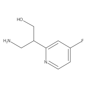 3-Amino-2-(4-fluoropyridin-2-yl)propan-1-ol结构式