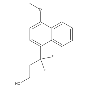 3,3-Difluoro-3-(4-methoxynaphthalen-1-yl)propan-1-ol结构式