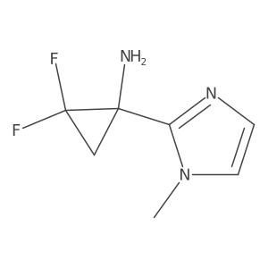 2,2-difluoro-1-(1-methyl-1H-imidazol-2-yl)cyclopropan-1-amine结构式