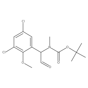 tert-butyl N-[1-(3,5-dichloro-2-methoxyphenyl)-2-oxoethyl]-N-methylcarbamate Structure
