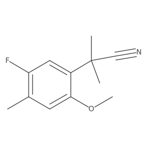 2-(5-Fluoro-2-methoxy-4-methylphenyl)-2-methylpropanenitrile结构式