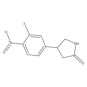 4-(3-Fluoro-4-nitrophenyl)pyrrolidin-2-one结构式