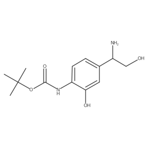 tert-butyl N-[4-(1-amino-2-hydroxyethyl)-2-hydroxyphenyl]carbamate结构式