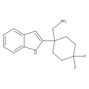 [4,4-difluoro-1-(1H-indol-2-yl)cyclohexyl]methanamine Structure