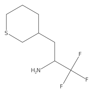 1,1,1-Trifluoro-3-(thian-3-yl)propan-2-amine结构式