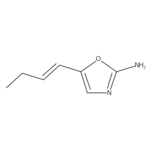 5-(But-1-en-1-yl)-1,3-oxazol-2-amine结构式