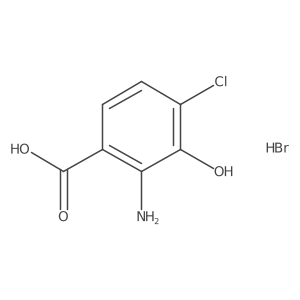 2-Amino-4-chloro-3-hydroxybenzoic acid hydrobromide Structure