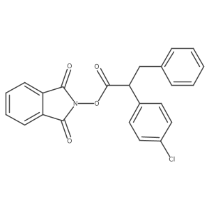 1,3-dioxo-2,3-dihydro-1H-isoindol-2-yl 2-(4-chlorophenyl)-3-phenylpropanoate结构式