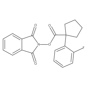 1,3-dioxo-2,3-dihydro-1H-isoindol-2-yl 1-(2-fluorophenyl)cyclopentane-1-carboxylate Structure