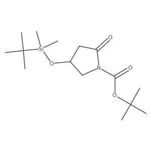 4-(tert-Butyl-dimethyl-silanyloxy)-2-oxo-pyrrolidine-1-carboxylic acid tert-butyl ester Structure