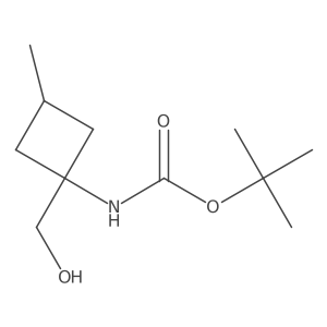 tert-Butyl (1-(hydroxymethyl)-3-methylcyclobutyl)carbamate Structure