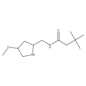 tert-Butyl (((2R,4R)-4-methoxypyrrolidin-2-yl)methyl)carbamate结构式