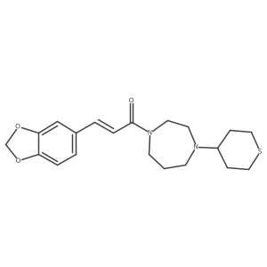 (E)-3-(1,3-Benzodioxol-5-yl)-1-[4-(thian-4-yl)-1,4-diazepan-1-yl]prop-2-en-1-one Structure