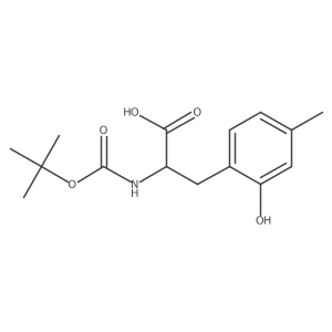 (S)-2-((tert-Butoxycarbonyl)amino)-3-(2-hydroxy-4-methylphenyl)propanoic acid结构式