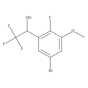 1-(5-Bromo-2-fluoro-3-methoxyphenyl)-2,2,2-trifluoroethanol结构式