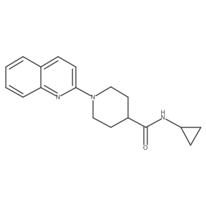 N-cyclopropyl-1-(quinolin-2-yl)piperidine-4-carboxamide结构式