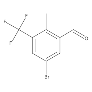 5-Bromo-2-methyl-3-(trifluoromethyl)benzaldehyde Structure