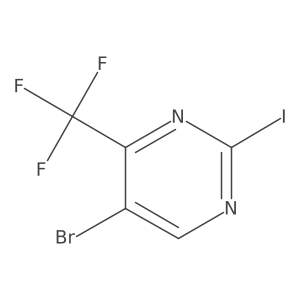 5-Bromo-2-iodo-4-(trifluoromethyl)pyrimidine结构式